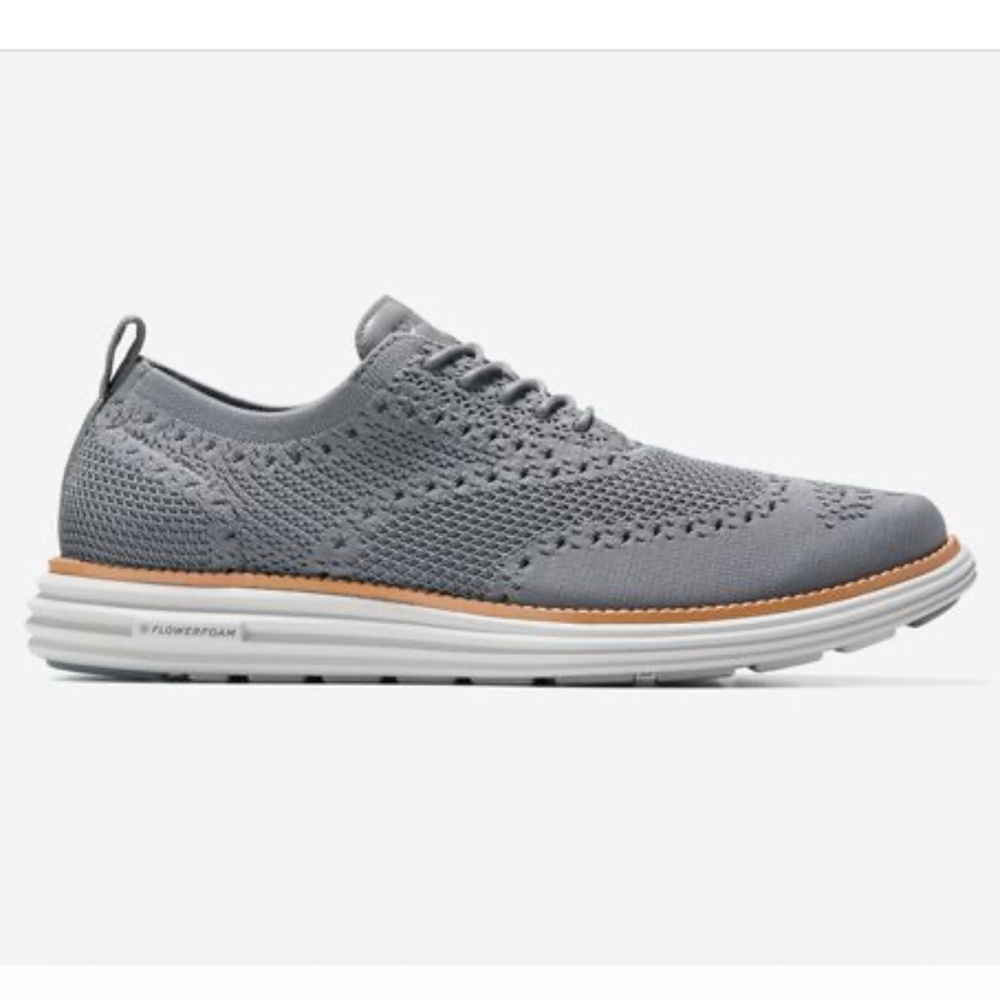 Zero grande Gray Knit Oxford Shoes by Cole Haan